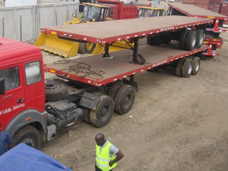 5 units 2 axle 40ft flatbed trailer have arrived at Lagos port, Nigeria.