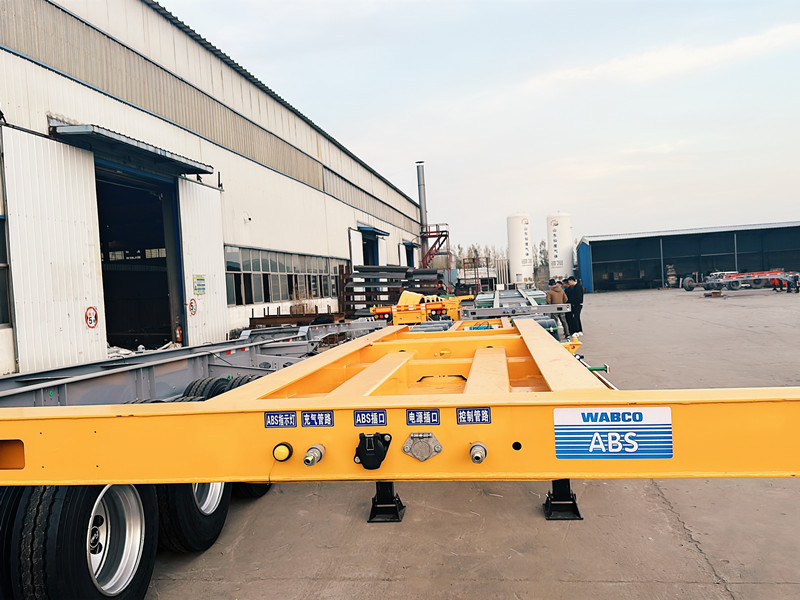 skeletal container semi trailer
