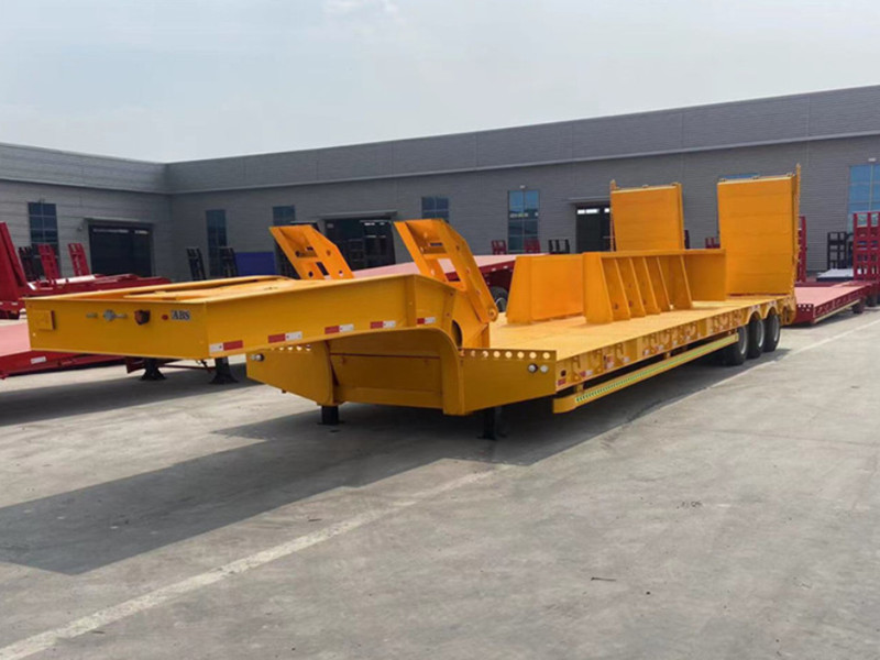 low bed semi truck trailer