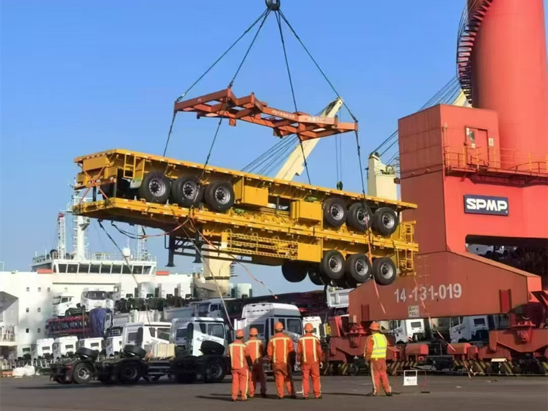 3 axle 40ft container semi trailer shipped to Dar es Salaam, Tanzania