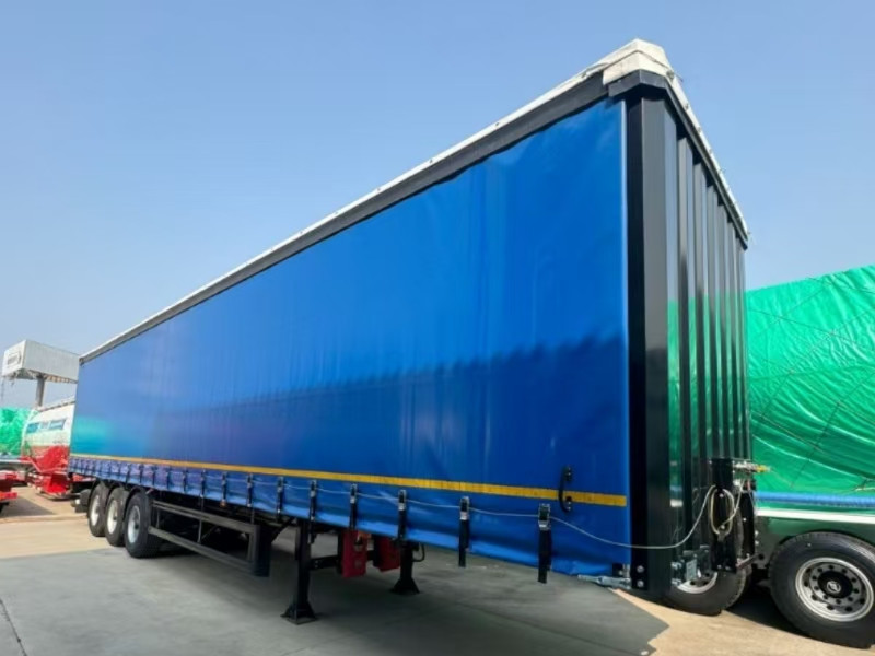 Air suspension single tire 15m side curtain trailer